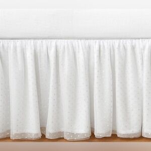 Monique Lhuillier x Pottery Barn Kids TULLE DOT CRIB SKIRT WHITE ONE SIZE